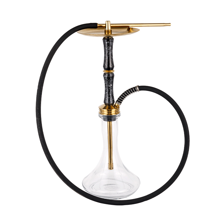 Single Hole Resin Steel Hookah 58cm