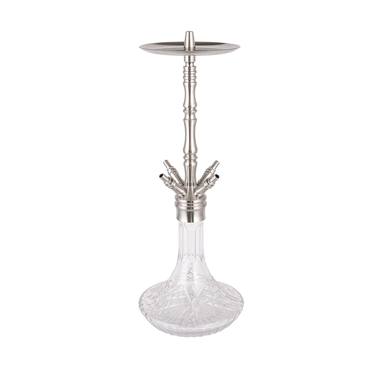 Exemplar Serena Vitrum Argentum Diver quattuor-hole Hookah 64cm