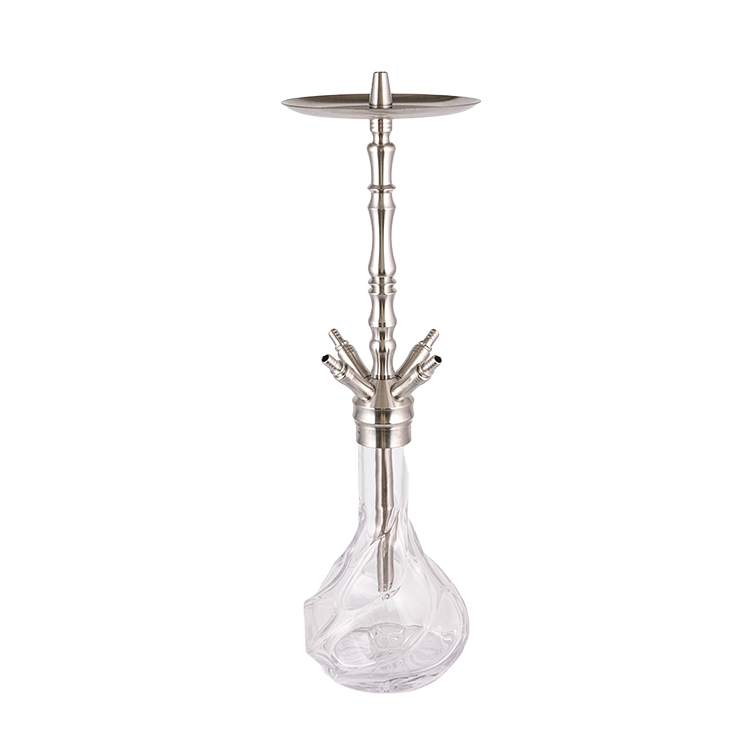 Exemplar Serena Vitrum Argentum Diver quattuor-hole Hookah 64cm