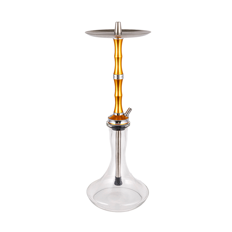 Pclear Vitrum Aluminium Steel Single Hole Rose Aurum Hookah 56cm