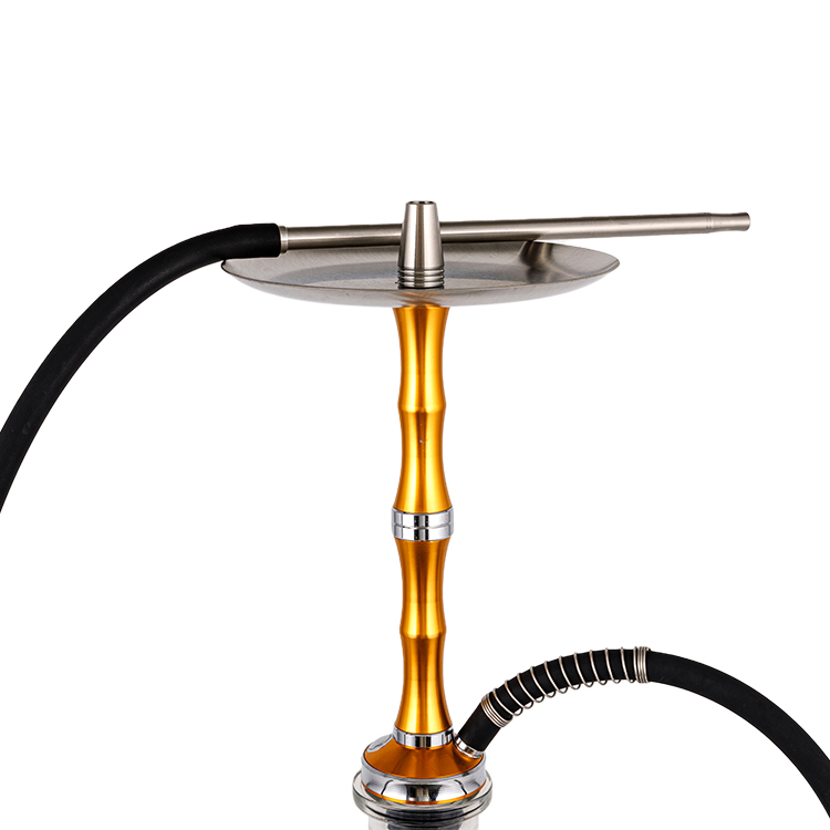 Pclear Vitrum Aluminium Steel Single Hole Rose Aurum Hookah 56cm