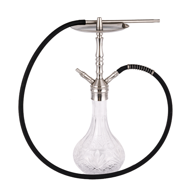 Exemplar Serena Vitrum Argentum Steel Duo-hole Hookah 57cm