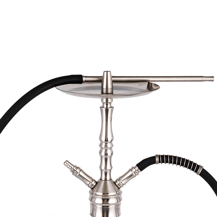 Exemplar Serena Vitrum Argentum Steel Duo-hole Hookah 57cm