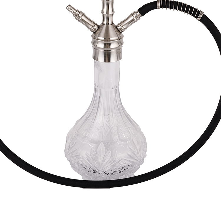 Exemplar Serena Vitrum Argentum Steel Duo-hole Hookah 57cm