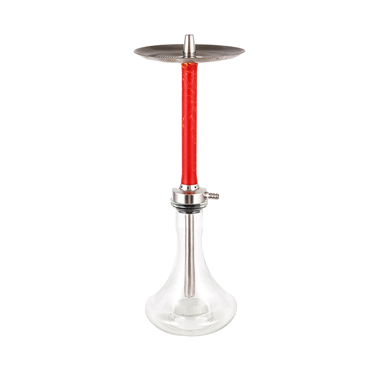 Perspicuus vitreus ruber Resinae tube Single Hole Hookah 58cm