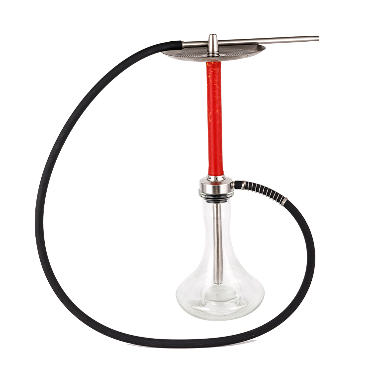 Perspicuus vitreus ruber Resinae tube Single Hole Hookah 58cm