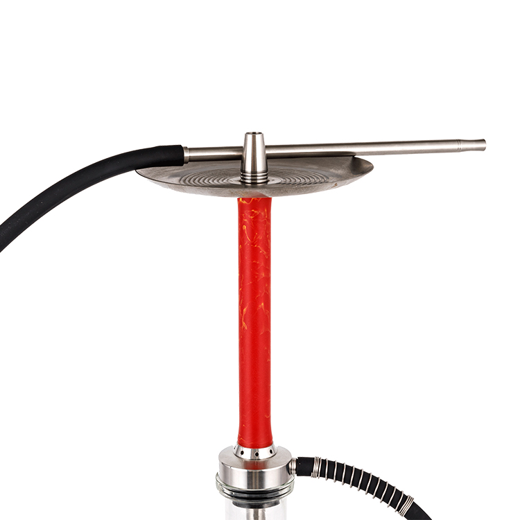 Perspicuus vitreus ruber Resinae tube Single Hole Hookah 58cm