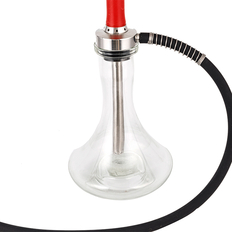 Perspicuus vitreus ruber Resinae tube Single Hole Hookah 58cm