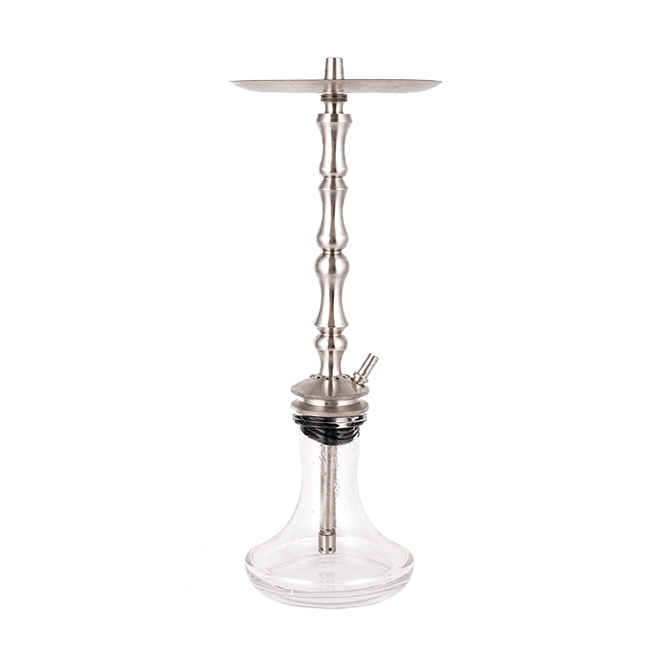 Argentum Vitrum Transparens Steel Metal Tube-3 Single-Hookah 64cm