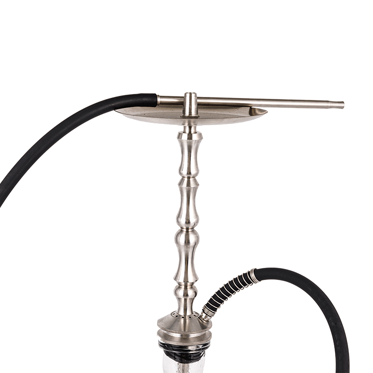 Argentum Vitrum Transparens Steel Metal Tube-3 Single-Hookah 64cm