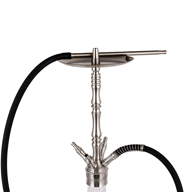 Exemplar Serena Vitrum Argentum Diver quattuor-hole Hookah 64cm-1