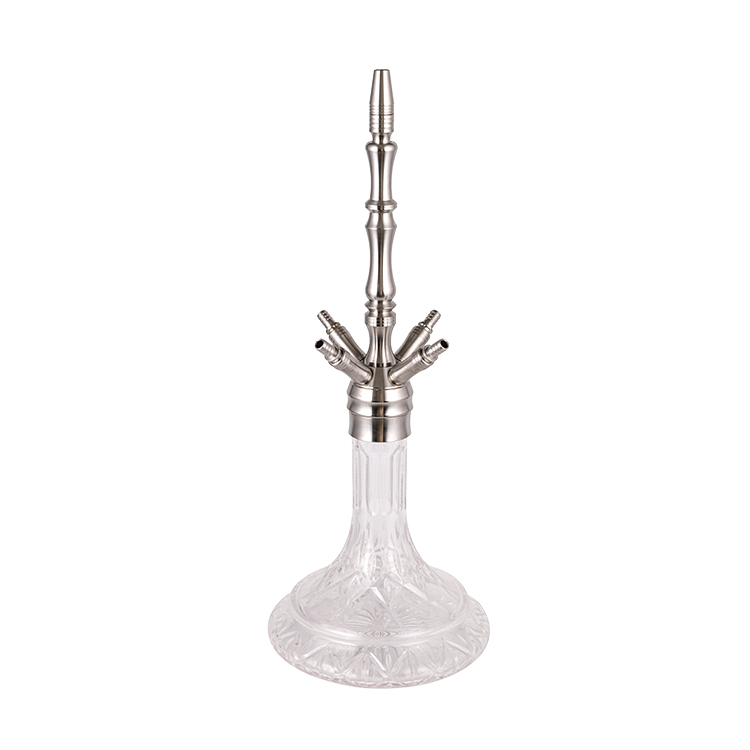 Pattered Serena Argentea Vitri Stainless Steel Four-hole Hookah 61m