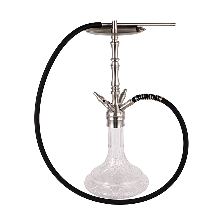 Pattered Serena Argentea Vitri Stainless Steel Four-hole Hookah 61m