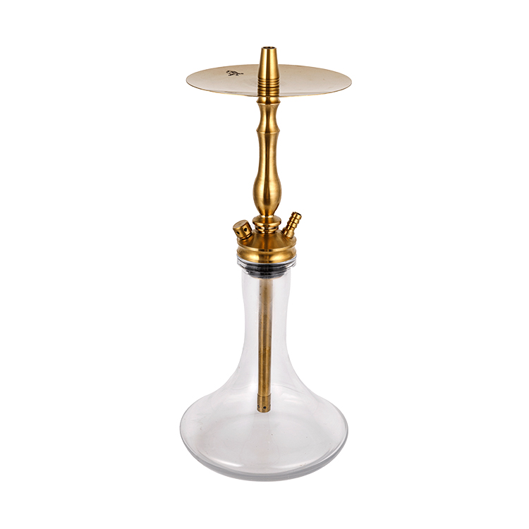 Vitrum aureum perlucidum Steel Single Hole Hookah 50cm