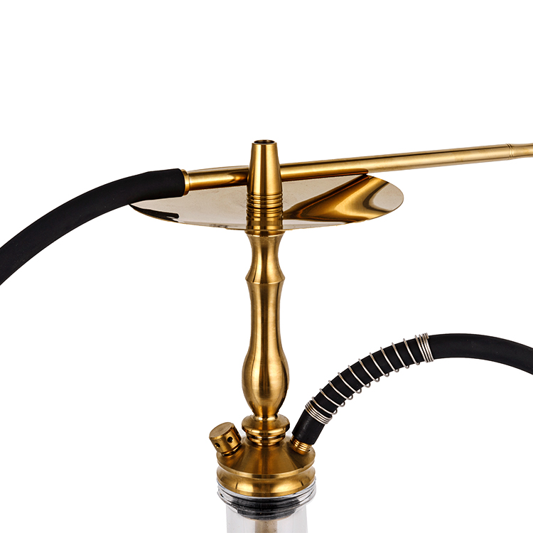 Vitrum aureum perlucidum Steel Single Hole Hookah 50cm