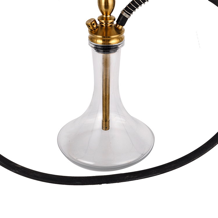 Vitrum aureum perlucidum Steel Single Hole Hookah 50cm