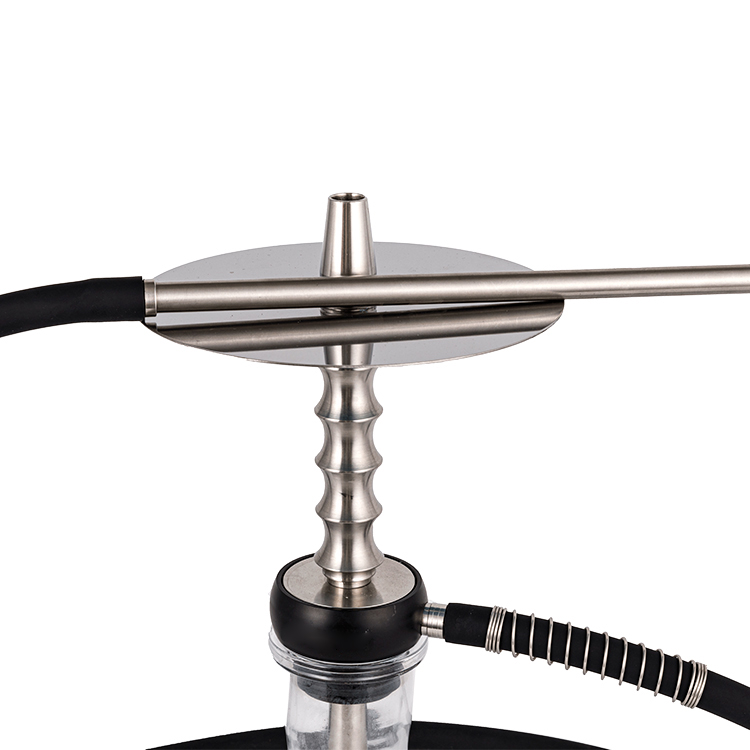 Perspicuus vitreus Pom+Stainless Metal tube Single Hole Hookah 40cm